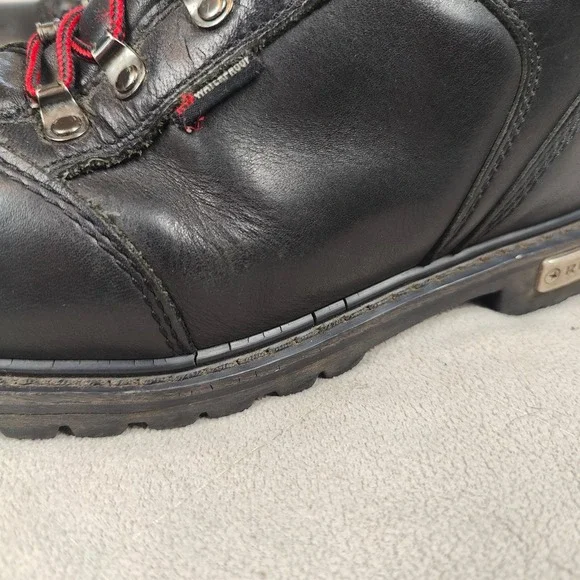 Red‎ Wing 971 Waterproof Motorcycle Boots Mens 9.5 Black Leather Steel Toe Work